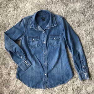 J. Crew denim shirt, size small